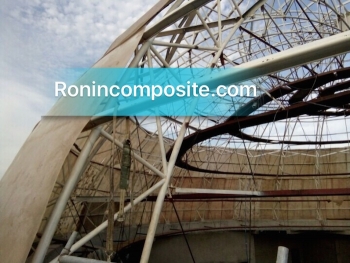 Thi công Mái vòm Composite nhà hội trường Quân chủng Phòng không không quân - 171 Trường Chinh - Hà Nội