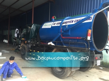 Bọc Composite téc chứa nước thải nguy hại cho nhà máy Môi trường Việt Xuân Mới - Phổ Yên - Thái Nguyên